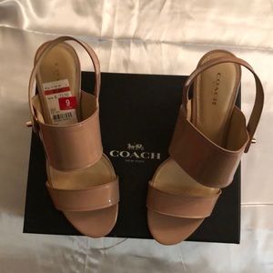 Brand New in Box Coach Marla Tan Patent Shoes
